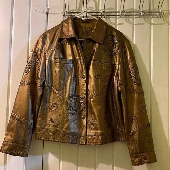 Chicos leather jacket size 1=medium in US NWOT - Picture 1 of 11